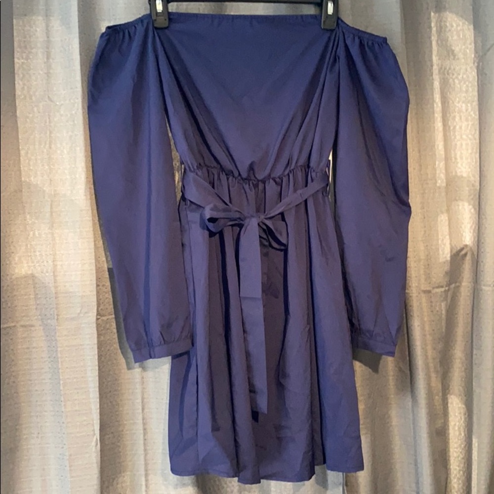 Navy Off-Shoulder Dress